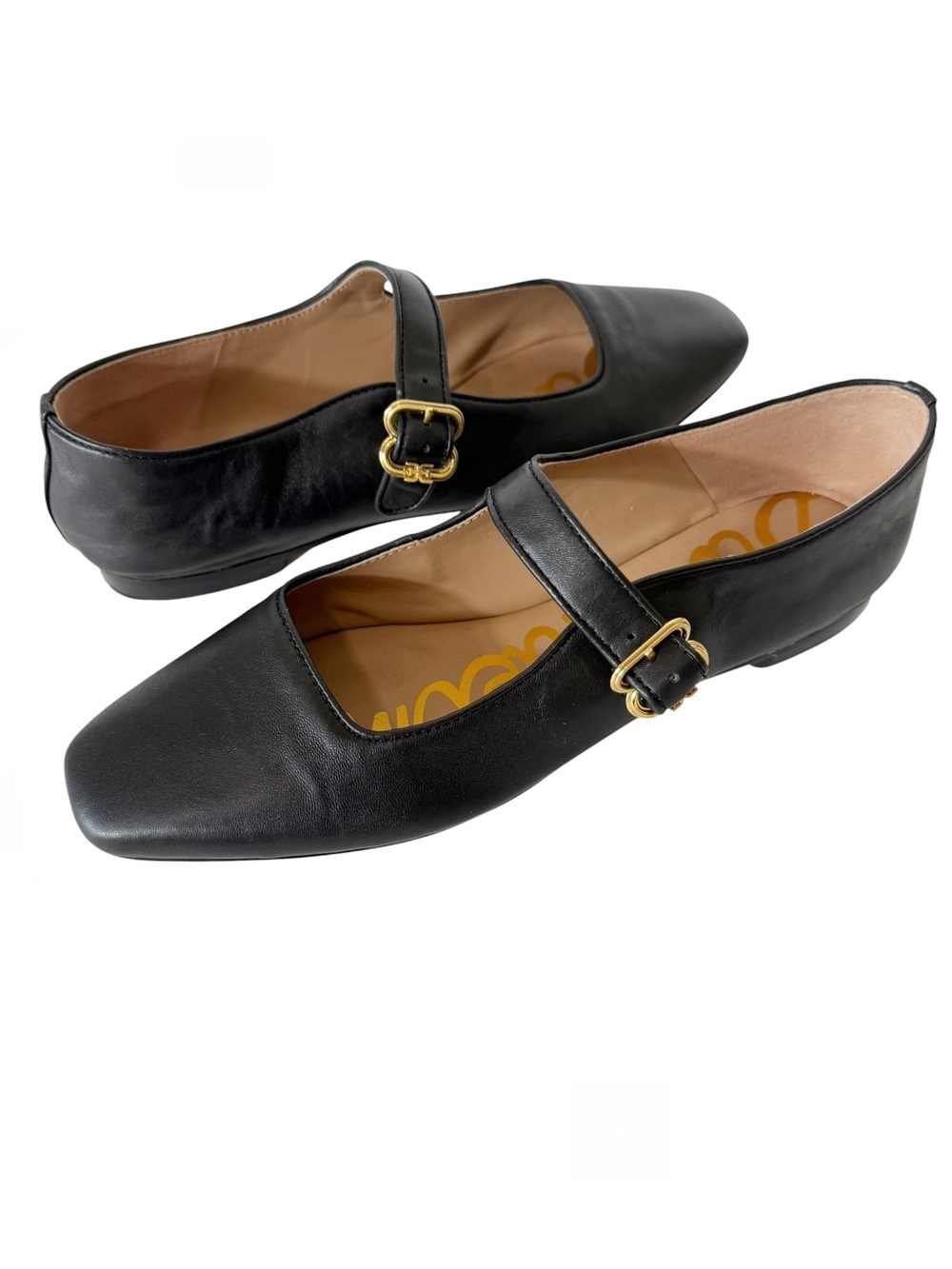 Sam Edelman Womens Michaela Leather Balletcore Black Mary Jane Flats Size 11